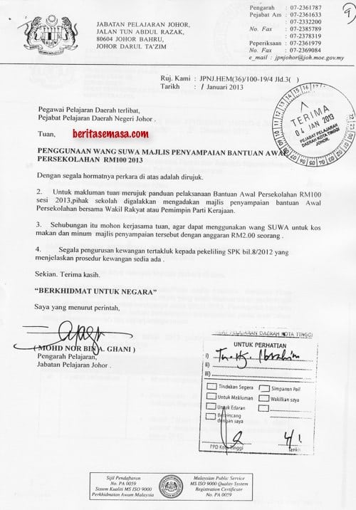 Contoh Surat Kuasa Wakil Malaysia - Gontoh